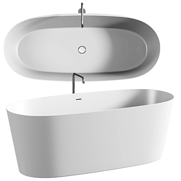 Acquabella VARS Freestanding Oval Bathtub 3D model image 1 