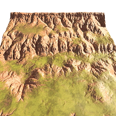 Realistic Mountain Terrain Model 3D model image 1 