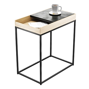 Sleek Modular Side Table 3D model image 1 