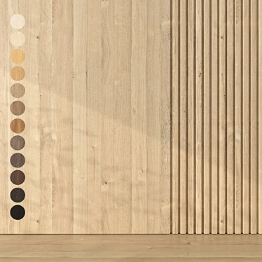 Seamless Oak Textures Set 3D model image 1 