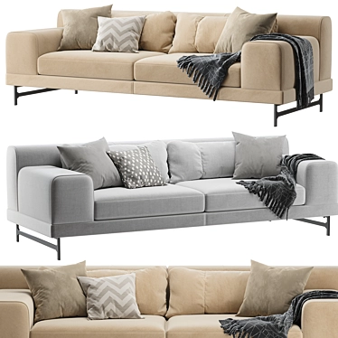 Modern Navona New Sofa Set 3D model image 1 