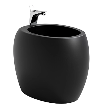 RAK Cloud Matte Black Bidet 3D model image 1 