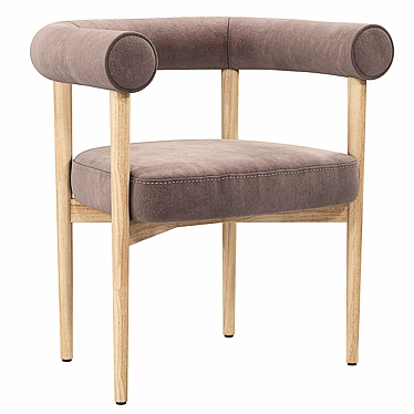 Mazz Velvet Dining Chair Collection 3D model image 1 