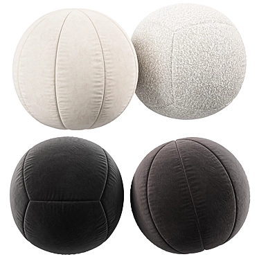 Modern Sphere Pillow Home Decor 3D model image 1 