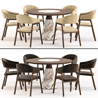 Elegant Dining Set Collection - 3D Models 3D model image 1 