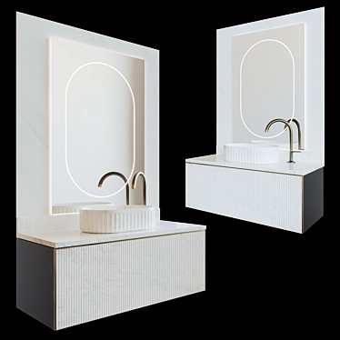 Heritage Bathroom Furniture Set 3D model image 1 