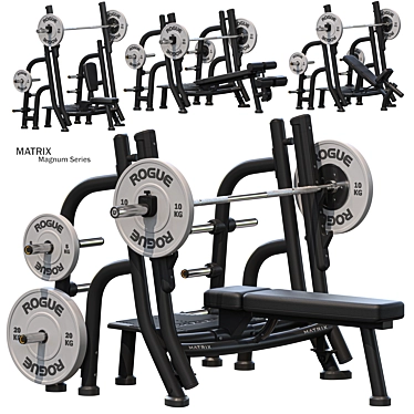 Matrix Magnum Series Benches: Strength and Precision 3D model image 1 