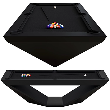 Modern Stealth Pool Table 3D model image 1 