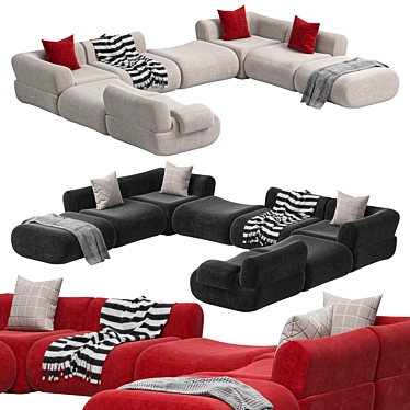 Modern Modular Lemmy Sofa: 2014 3D model image 1 