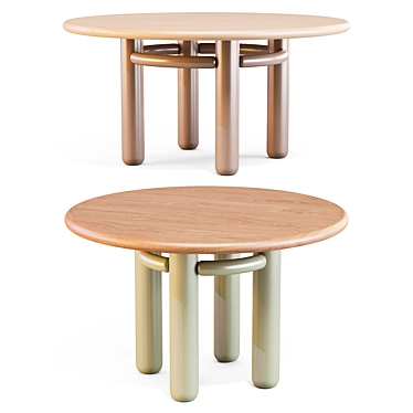 KAI Dining Table: Elegant Craftsmanship 3D model image 1 