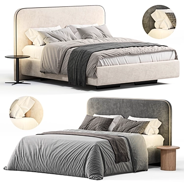 Metis Soft Bed: Contemporary Elegance 3D model image 1 