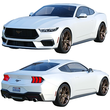 Ford Mustang 2023: Modern Classic Muscle 3D model image 1 