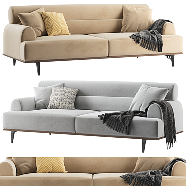 Modern Cavani Sofa Set 3D model image 1 