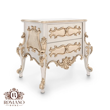 Handcrafted Isabella Nightstand - Romano Home 3D model image 1 