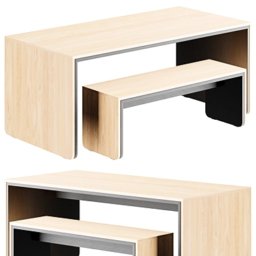 Limbus Conference Table Set 3D model image 1 