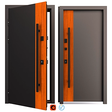 Nova_015 Aluminum Entry Door 3D model image 1 