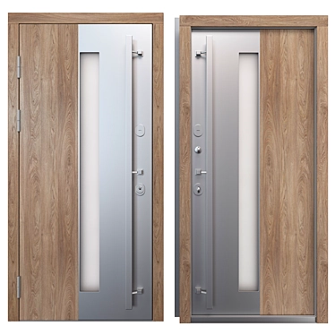 Modern Metal Entry Door Nova_024 3D model image 1 