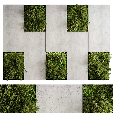 77 Green Wall Vertical Garden 3D model image 1 