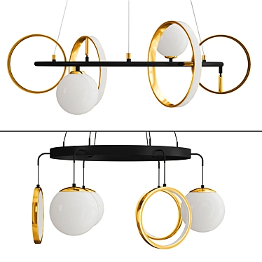 Modern RINBALL Pendant Light 3D model image 1 