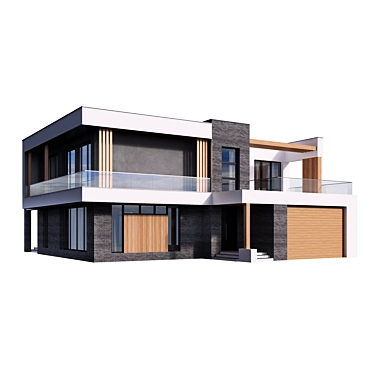 Detailed 3D Villa Model 3D model image 1 