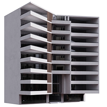 Modern Residential Apartment 3D Model 3D model image 1 