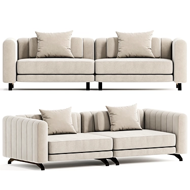 Modern Luxury Berlin Sofa 3D model image 1 