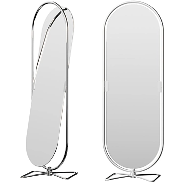 Rotating Full-Length Mirror Stand 3D model image 1 