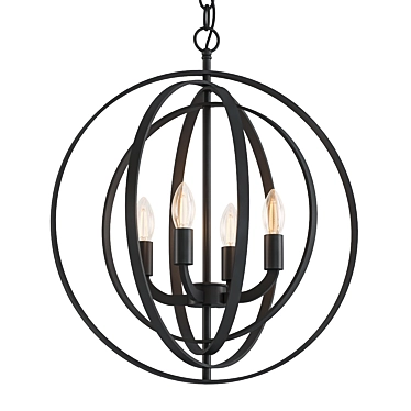 Elegant Canarm Chandelier Light Fixture 3D model image 1 