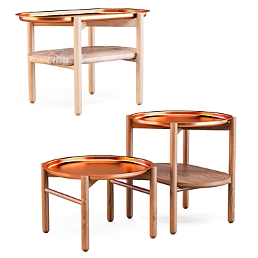 Hirundo Copper Accent Side Tables 3D model image 1 