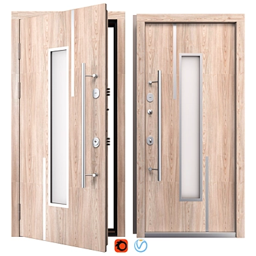 Aluminum Entry Door Nova_002 3D model image 1 