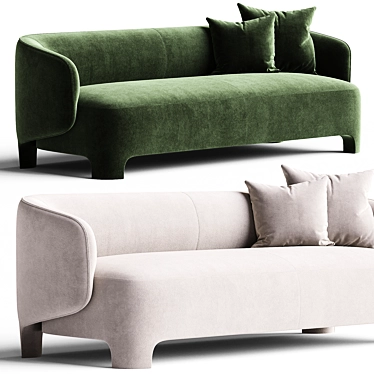 Modern 3-Seater TARU Sofa 3D model image 1 