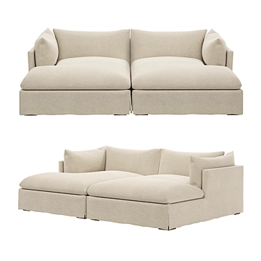 Four Hands Atelier Habitat Double Chaise Sectional