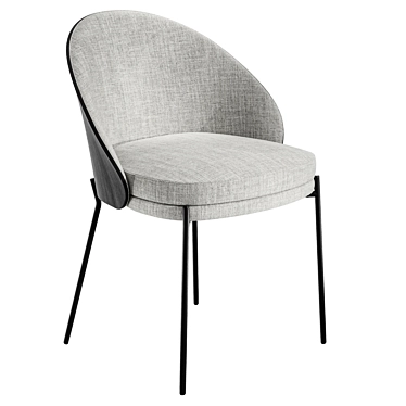 Eamy Light Grey Chair 3D model image 1 