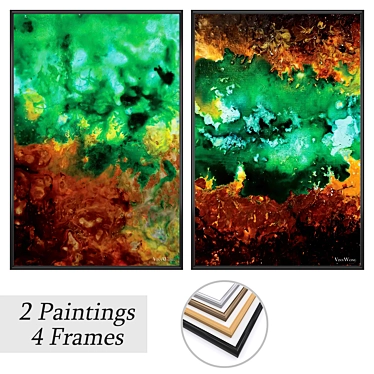 Art Set with 2 Paintings 3D model image 1 