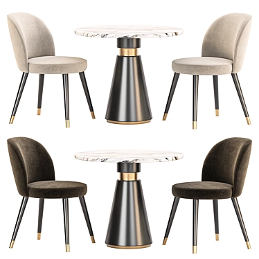 Modern Dining Set Furniture Collection 3D model image 1 