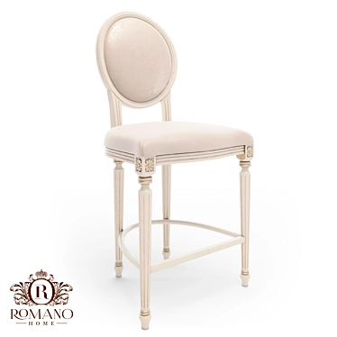 Handcrafted Bar Stool Milano 3D model image 1 
