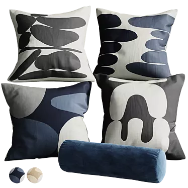 Ebb+Flow Inspired Pillow Set 3D model image 1 