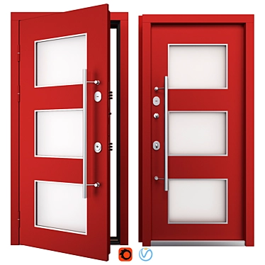 Premium Aluminum Entry Door Nova_027 3D model image 1 