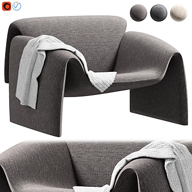 Le Club Armchair: Modern Design Comfort 3D model image 1 