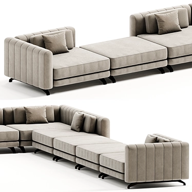  Luxe Modern Comfort Sofa 3D model image 1 