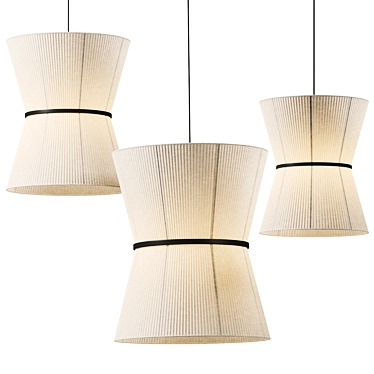 Modern Fabric Tokio Lighting Fixture 3D model image 1 