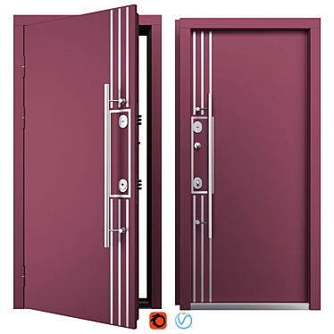 Nova_021 Aluminim Entry Door 3D model image 1 