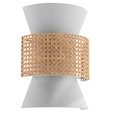  Rattan Accent Wall Sconce 3D model image 1 