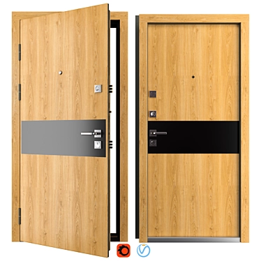 Aluminum Entry Door Nova_022 (WISNIOWSKI) 3D model image 1 