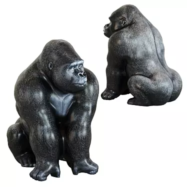 Gorilla Front XXL Monkey Figurine 3D model image 1 