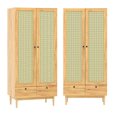 Modern Rustic Wardrobe, 3D Model 3D model image 1 