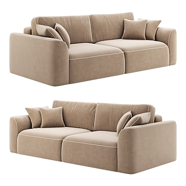 Title: Elegant Folding Boston Sofa 3D model image 1 