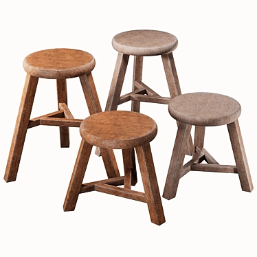 Wooden Stool 04