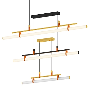  Sleek Minimalist Linear Pendant Light 3D model image 1 