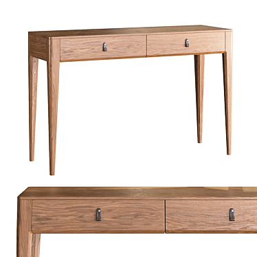 Modern Console Table with Leather Handles 3D model image 1 